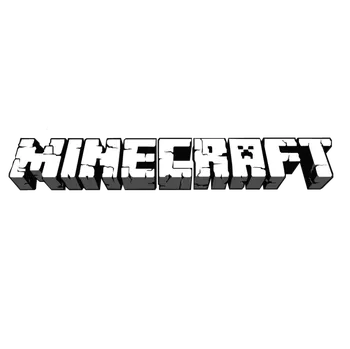 Nášivka NAŽEHLOVAČKA - Nápis Minecraft bílý