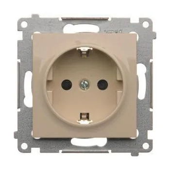 Elektrická zásuvka Simon DGSZ1Z.01/41 Zásuvka jednonásobná Schuko s clonkami pro rámečky Nature pro rámečky Premium (přístroj s krytem) 16A 250V, š