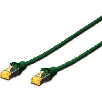 Síťový kabel Digitus DK-1644-A-005/G síťový kabel Zelená 0,5 m Cat6a S/FTP (S-STP)