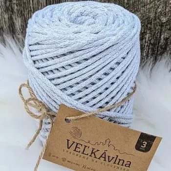 Příze Velká vlna Špagát 3mm Opalit (Špagátová příze 3mm Mesiačný kameň)