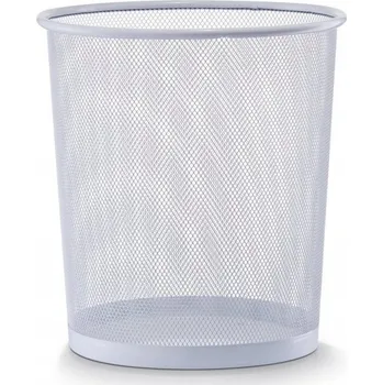 Odpadkový koš Kancelářský kovový koš Zeller 15 l bílý