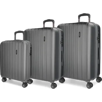 MOVEM Wood Antracite, Sada luxusních ABS cestovních kufrů, 75cm/65cm/55cm, 5319462