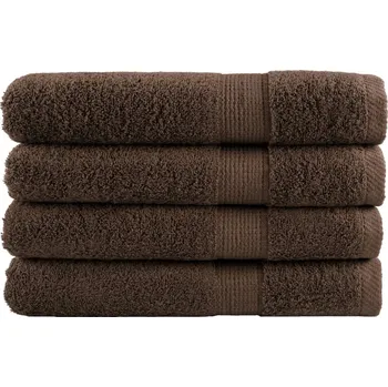 vidaXL Prémiové ručníky SOLUND 4 ks hnědé 100x200 cm 600 g/m²