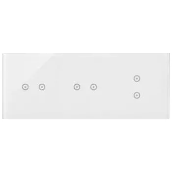 Elektrická zásuvka Simon DSTR3223/70 Moduly s dotykovým panelem 3 2 horizontální dotykové pole, 2 horizontální dotykové pole, perlová/bílá