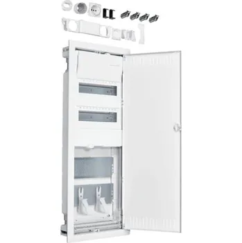 Rozvaděč Hager VH602NWH Rozvodnice volta hybrid do dutých příček, 24 mod., s 2 MP, plechová perf. dvířka