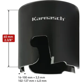 Vrták Karnasch 201150057 | Korunkový vrták ALLROUND 60 ECO osazený tvrdokovem (bez držáku - objednat samostatně) 57 mm