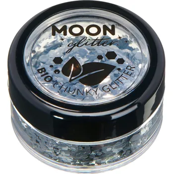 Třpytka na tělo a vlasy BIO třpytky MOON - Klasické, hrubé Barva: stříbrný, Třpytky: BIO, klasické, hrubé