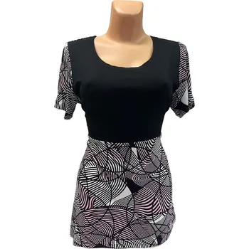 Dámská tunika Kombinovaná TUNIKA VÁŠIK, Barva Černá, Velikost XXL 48, Materiál 96% Viskoza 4% Lycra