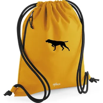 Sportovní vak Vak s potiskem - silueta ohaře - Horčicová