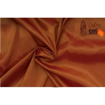 Metráž - PODŠÍVKA/PODŠÍVKOVINA acetát - REZAVÁ TMAVÁ 27 COPPER - Hnědá, 140 cm