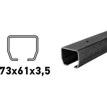 CAIS C-profil 73x61x3,5mm s dírami pro přišroubování, Fe, STAGE SB 3 m (CAIS-STAGE-SB-3)