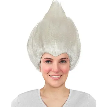 Karnevalová paruka Funiglobal - Bílá paruka - Trolové -