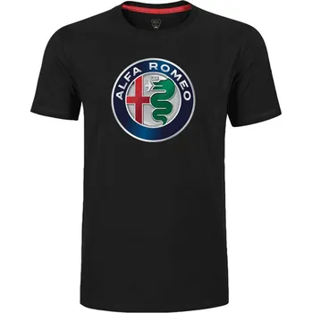 Pánské tričko Alfa Romeo tričko černé s logem AR XL