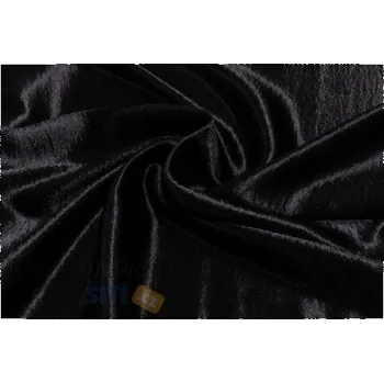 Metráž - Satén Pes žoržet+crash ČERNÝ N4301 - Černá, 145 cm