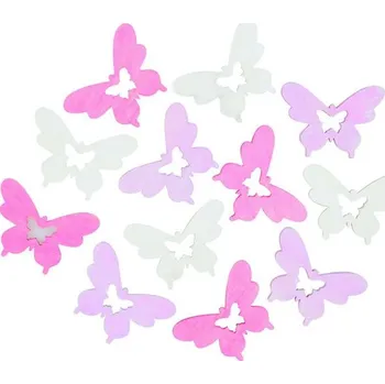 Výtvarná sada Dřevění motýli 4cm - růžovofialový mix 12ks