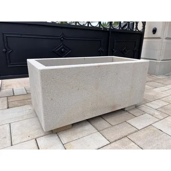 Zahradní dekorace ZahradniDekorace Luxusní velký HLADKÝ květináč z pískovce - 70x36 výška 30 cm, 70 kg