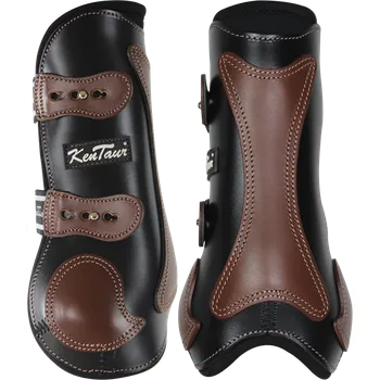 Koňské kamaše Kentaur Kožené šlachovky ROMA černé/tabák Pony