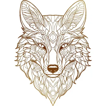 Nášivka NAŽEHLOVAČKA - Hlava lišky mandala