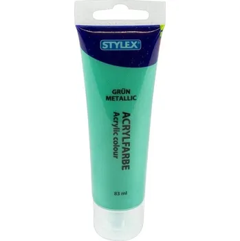 Vodová barva Stylex Akrylová barva 83 ml zelená metalická 28769