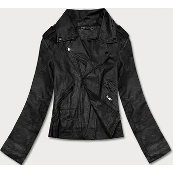 Černá dámská bunda ramoneska (BN-20025-1) odstíny černé S (36)