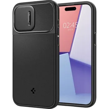Pouzdro na mobilní telefon Spigen Optik Armor MagSafe Spigen Optik Armor, black, ochranný kryt s MagSafe pro iPhone 15 Pro Černá