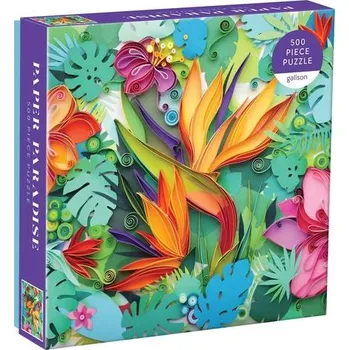 Dřevěná hračka Galison Puzzle Papírový ráj 500 dílků