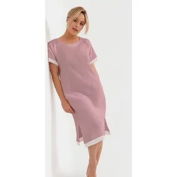 Dámské noční prádlo Košile Cana 229 kr/r Muslin S-XL pudrově růžová S
