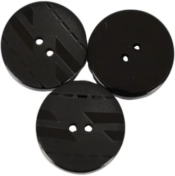 Knoflík Knoflík černý 358/36 - Černá, 15mm