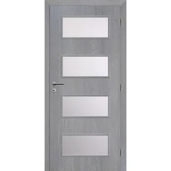 Interiérové dveře Interiérové dveře Solodoor Zenit 28 prosklené 60 P fólie earl grey (VÝROBA NA OBJEDNÁVKU)