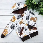 Kulišárny Mikina zipper BEDEAR Brown VELIKOST: 98