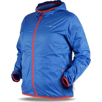 Cyklistická bunda ultralehká univerzální bunda pánská TRIMM TECHNO jeans blue / orange - XXL