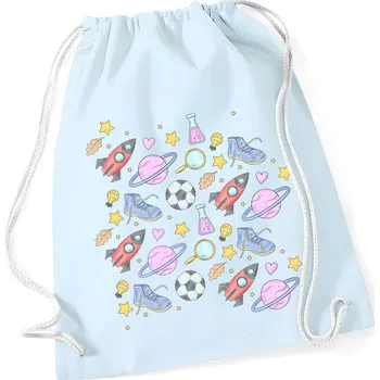 Sportovní vak TRK Vak na záda VESMÍRNÝ FOTBAL Barva: Modrá