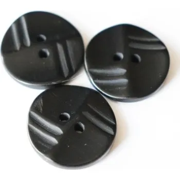 Knoflík knoflik černý 8611/34/5 - Černá, 20mm