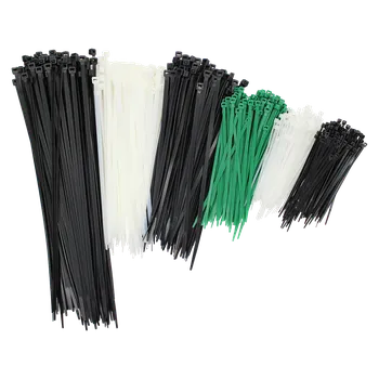 Opasek Sada stahovacích pásek, 98 – 290 mm, černá, bílá, zelená, 600 ks&nbsp;LH-BOX600