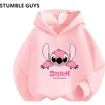 Chlapecký svetr Lilo & Stitch Pohodlná dětská mikina s kapucí "Lilo & Stitch" Barva: Růžová, Velikost: 140 (9-10 let)