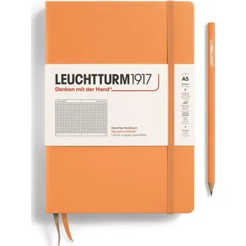 Blok Leuchtturm1917 Zápisník Apricot Medium A5 čtverečkovaný