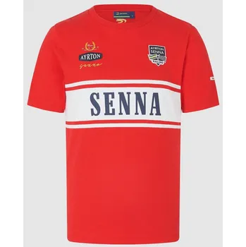 Pánské tričko Ayrton Senna tričko Legend červené XXXL