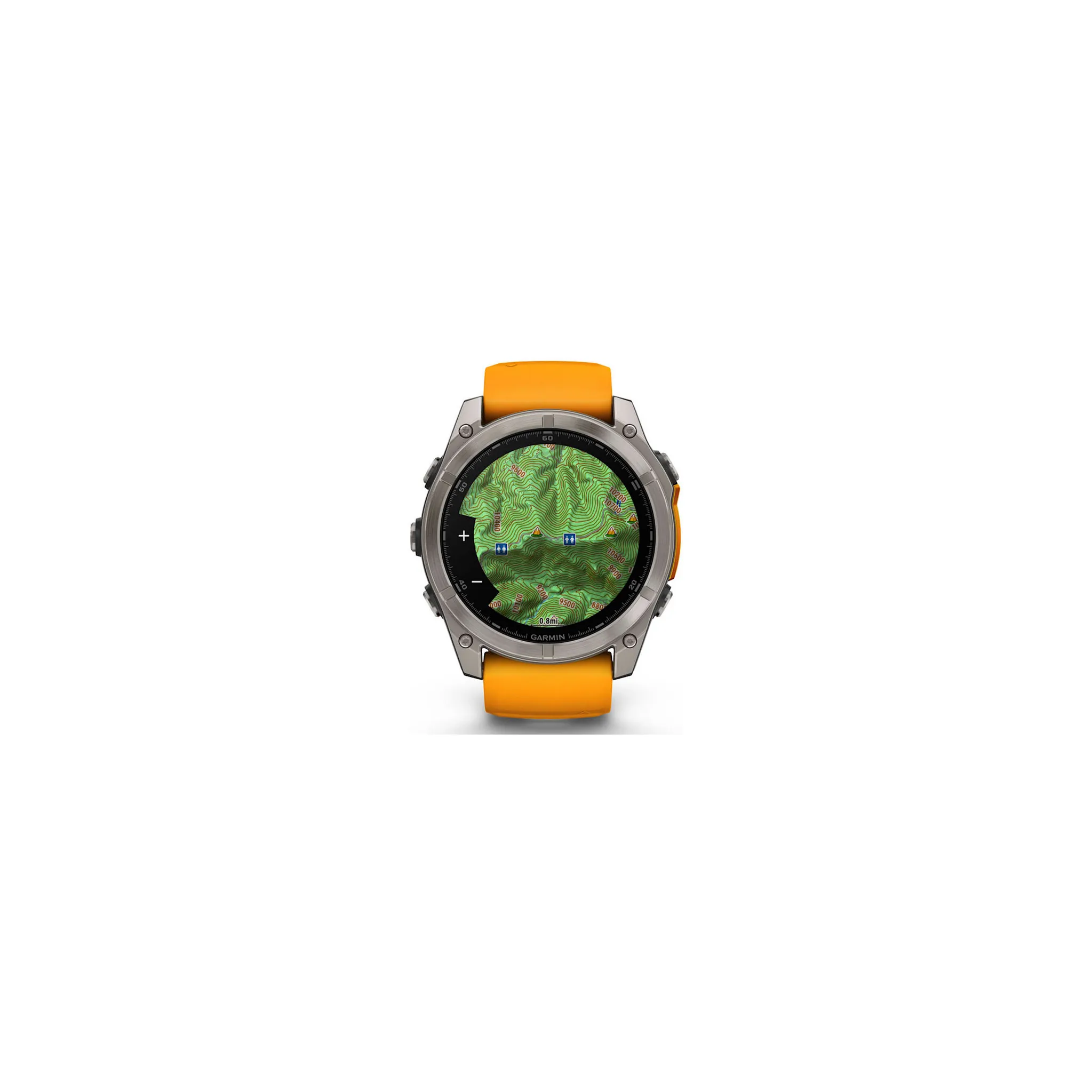 Fotografie 7 - Chytré hodinky Garmin fēnix 8 51 mm Sapphire Titanium Spark Orange/Graphite Silicone Band