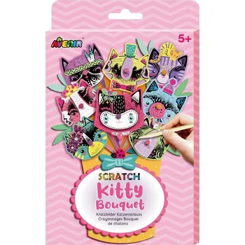 Obraz Avenir Stírací obrázek - Kytice s koťátky