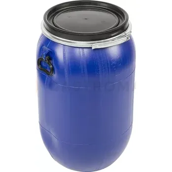 Servírovací stolek Sud na zelí, okurky 80 l, modrý s obručí | BROWIN, 360083