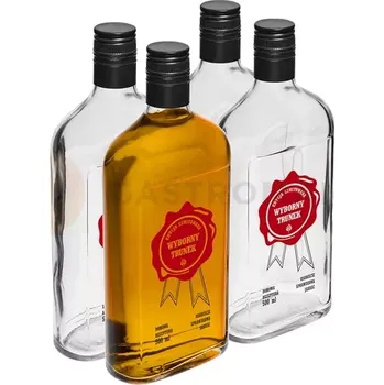 Láhev Láhev 500 ml s uzávěrem i potiskem 2-barevná Jemné nápoje - 4 ks. | BROWIN, 631748