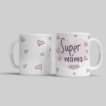 Hrnek SUPER MÁMA - Červená