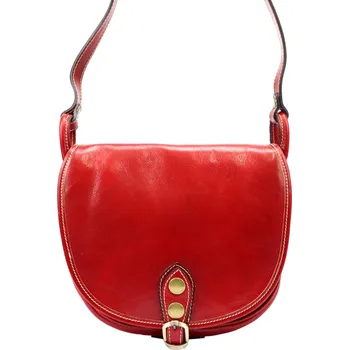 Kabelka Kožená crossbody kabelka Florence 8863 M červená