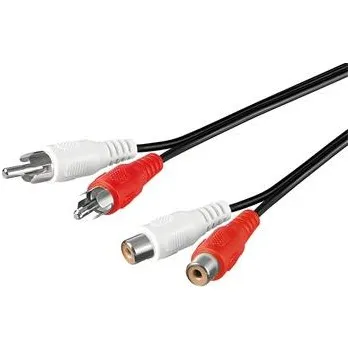 Audio kabel PremiumCord Kabel 2x Cinch-2x Cinch, M/F 3m