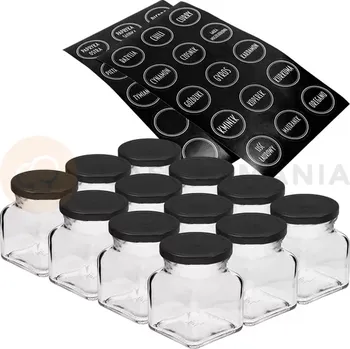 Sklenice Sada 12 x sklenic 120 ml + 30 etikety pro označení | BROWIN, 132124