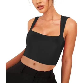 Dámský top se širokými ramínky Barva: Černá, Velikost: XL