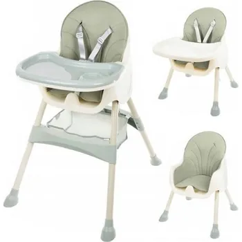 Hračka pro nejmenší iMex Kids Jídelní židlička 3 v 1 zelená