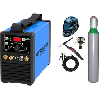 Svářečka Kühtreiber KITin 1500HF + kabely 25/3m + kukla Predator + TIG hořák + ventil + lahev