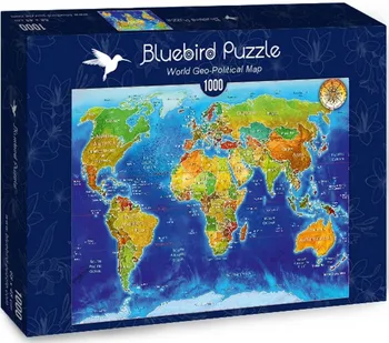 Puzzle Bluebird Puzzle Geopolitická mapa světa 1000 dílků