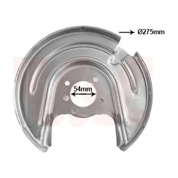 Brzdový kotouč Ochranný plech proti rozstřikování, brzdový kotouč VAN WEZEL 7624373